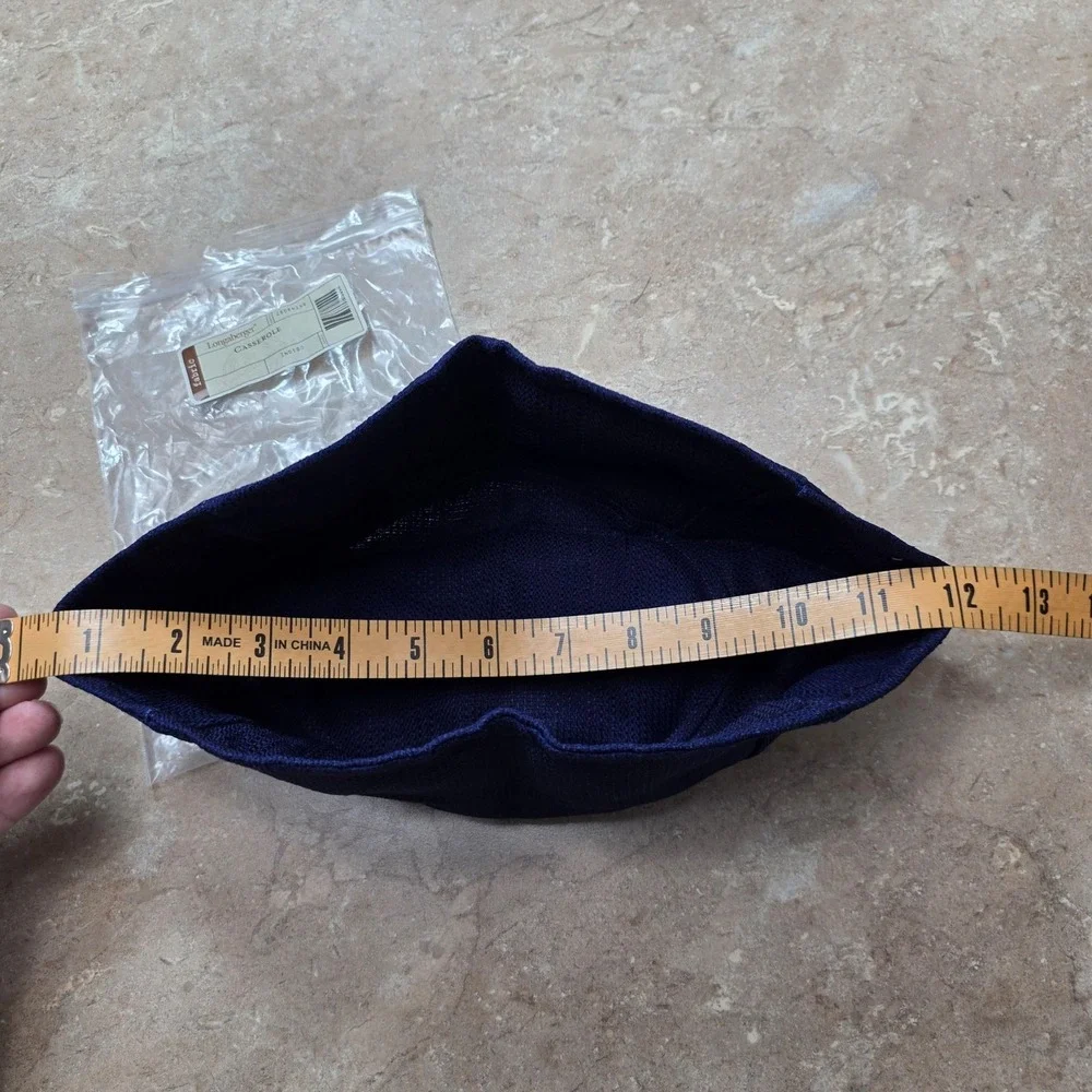 Longaberger Casserole Basket Liner Fabric Indigo Blue Cotton Country Kitchen
